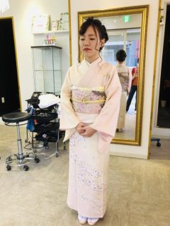 東松戸で七五三の為のお母さんの訪問着着付けや両家顔合わせの為のヘアセット♬来月は成人式！