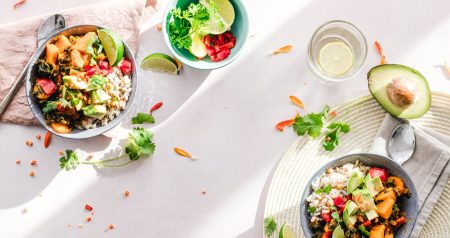 photo of vegetable salad in bowls