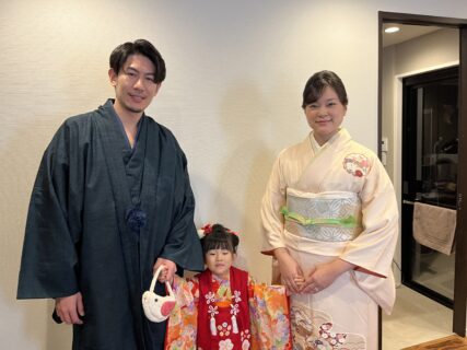 七五三着付け 父・母・娘